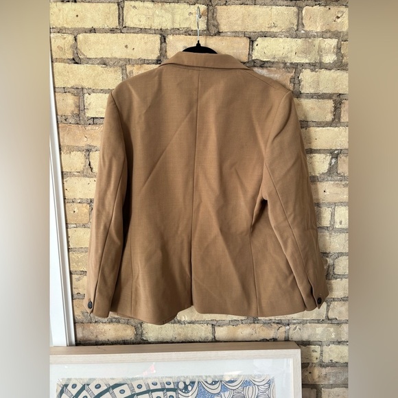 new Rag and Bone Nancy peak lapel blazer jacket in camel natural ponte - Picture 7 of 8